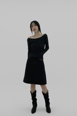 ラフカットリブTシャツ/Rough cut ribbed T-shirt (3color)