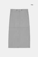 Mode slit string long skirt