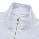 BASIC LOGO NEEDLEWORK PULLOVER SWEATSHIRT MELANGE 