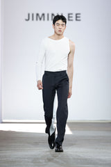 ONE SLEEVE BASIC T-SHIRT WHITE