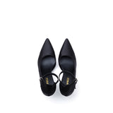 Satin Stiletto Heel(Black)