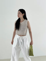 Natural Sleeky string pants