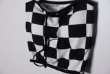 チェッカークロップトップ/TOP(9228) Checker Crop Top (with Cap)