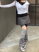 ゴープコアスパンデックスストラップスカートレギンス / Gorpcore spandex Strap Skirt Leggings