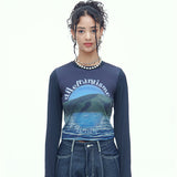 ムーンウォーマー グラフィック クロップ Tシャツ / MOON WARMER GRAPHIC CROP T