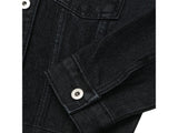 Black denim tracker jacket