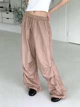 メトムレッグシャーリングバスロックナイロンツーウェイジョガーパンツ/ Methom Leg Shirring Baslock Nylon Two Way Jogger Pants