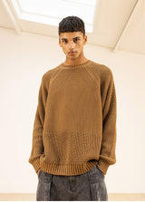 ハーフインシジョンオーバーニット/HALF INCISION OVERSIZED KNIT