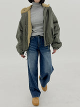 リブウォーマーポーラーT-シャツ / Ribbed warmer polar T-shirt (3color)
