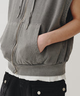 STUDS VEST HOODIE (GRAY)