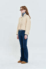 MONO CHERRY PADDING SHIRT [SAND]