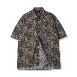 コンプレックス 1/2 シャツ / COMPLEX BYZANTINE PAISLEY 1/2 SHIRT BROWN