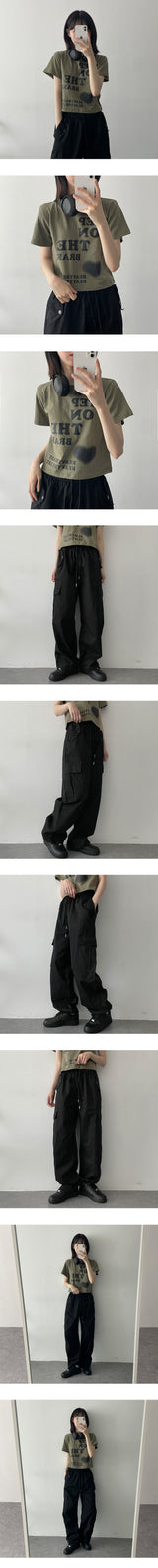 モチツーウェイヘムストリングカーゴパンツ / Mochi Two-Way Hem String Cargo Pants