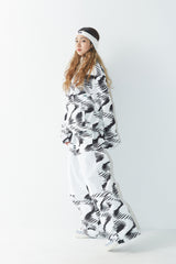 ウェーブフリースプルオーバー / BSR2223FWPO001 ZGZG WAVE FLEECE PULLOVER BLACK WHITE