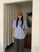 Anin Back Button Boxy Short Sleeve Southern Shirt