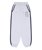 [NF] NEEDLEWORK TWO-TONE TRAINING PANTS (MELANGE GRAY)_F23ZC857