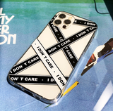 ホワイトブラックラインレタリングフォーンケース / White Black Line Lettering Phone Case