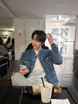 セミオーバーチャイナデニムジャケット / LMN Semi-Overs China Denim Jacket (blue)