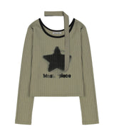 [NF] STELLATE BOAT NECK & SCARF SET (KHAKI)_F23QZ254