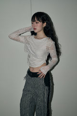 スターレイヤードトップ / star layered top  - ivory