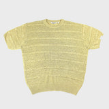 テープメッシュ ハーフスリーブニット/TAPE MESH HALF SLEEVE KNIT (LIME)