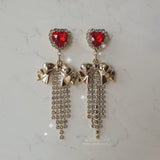 パーティーリボンプリンセスイヤリング / Party Ribbon Princess Earring - Red