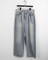 Harin Stopper Washing Long Denim Wide Pants