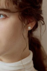 [14K] Essential Pearl Earrings (8mm)