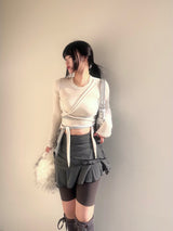 : Ballet Core Strap Cropped T-shirt