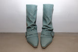 Hug belt boots _Sage denim