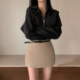 [Bellide made] Bubble Hidden Cropped Field Jacket
