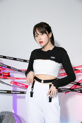 マイクロ長袖クロップTシャツ / TOP(9001) Micro long sleeve crop T