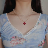 Ruby Antique Princess Layered Necklace