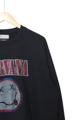 スマイルブラックニルバーナスウェットシャツ / Smile Black Nirvana Sweatshirt