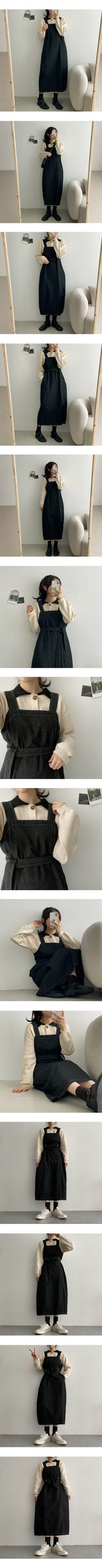 ローデニムスリーブレスドレス/raw denim sleeveless dress