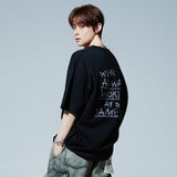 HOLYNUMBER7 X DKZ MINGYU LETTERING BLACK T-SHITRS