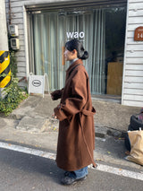ネロリウール ベルト付きロングコート