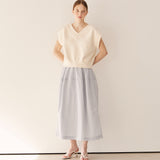 ナイロンボリュームスカート / Nylon volume skirt_grey