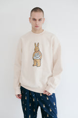 ビッグベアラビットクルーネック / BSR2223FWPO031 BIG BEAR RABBIT CREWNECK CREAM