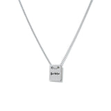 タグスクエアスリムネックレス / TAG SQUARE SLIM NECKLACE