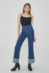 ブーツカットロールアップノンスパンデニムパンツ/BOOT CUT ROLLED UP NON-SPAN DENIM [6639]