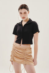 シャーリングミニスカート/SHIRRING MINI SKIRT