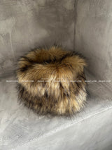 Raccoon Mix Fake Fur Bucket Hat