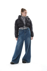 リバーシブルクロップドジャンパー/REVESIBLE CROPPED JUMPER