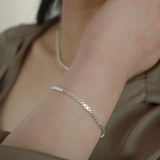 シルバーボクシーブレスレット / silver boxy bracelet (silver)