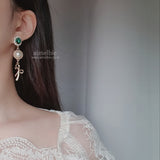 エメラルドプレッピーロイヤルイヤリング / Emerald Preppy Royal Earring