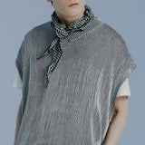 ツートーンリブニットベスト / TWO TONE RIB KNIT VEST_NAVY