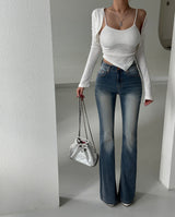 Milky Spandex Bootcut Jeans