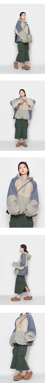 ダンブルドカラーフードアノラックパーカー / Dumbled colored hood anorak