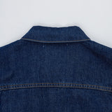 ルーズフィットバックレーベルポイントダークデニムジャケット/LOOSE FIT BACK LABEL POINT DARK DENIM JACKET [17707]